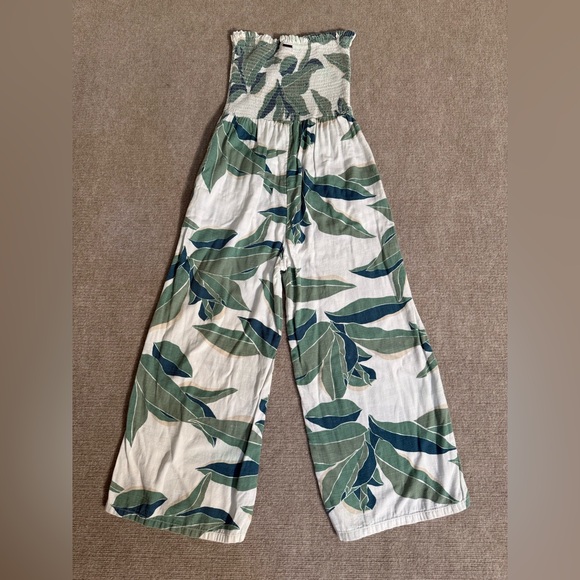 Billabong Forward Feelings Tropical Print Sleeveless Jumpsuit - Size Large - Picture 10 of 12